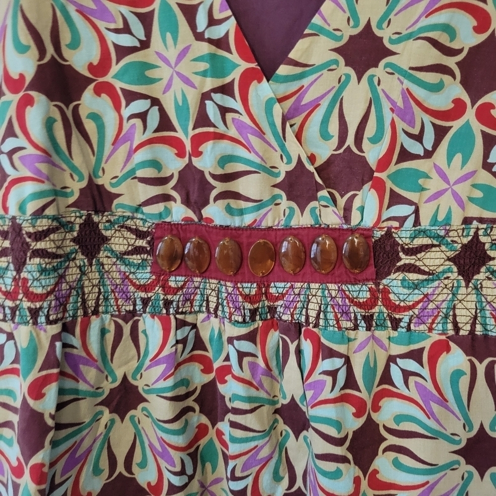 Chadwick's Womens Vintage Multicolor Floral Cotton Maxi Dress. Sz 14 Cottagecore - Picture 4 of 9